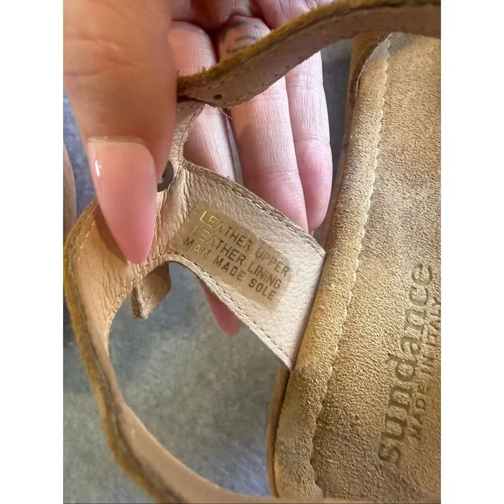 Sundance tan suede wedge sandals 39 - Picture 3 of 9
